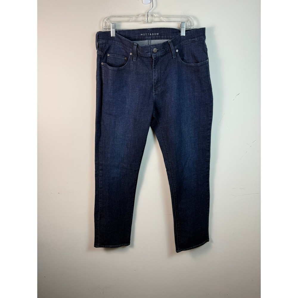 Mott & Bow Crosby Straight Leg Jeans Dark Indigo W34 L32 NZ-1774 Mens